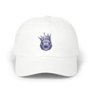 King of the Jungle Dad Cap - Stylish White Baseball Hat for Fashionable Dads