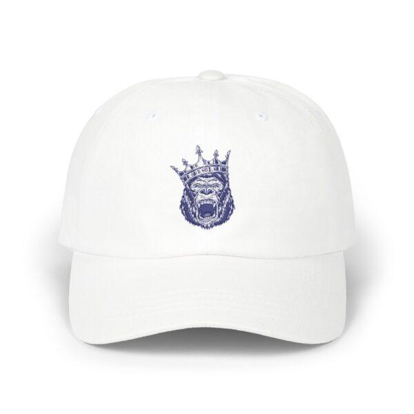 King of the Jungle Dad Cap - Stylish White Baseball Hat for Fashionable Dads